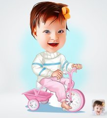 Kişiye Özel Bebek Tasarımlı Dijital Karikatür-4