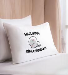 BK Gift Kişiye Özel Eğlenceli Tasarrımlı Pamuklu Yastık Kılıfı ve Göz Bandı Uyku Seti-1, Tasarım Ev Tekstili, Uyku Bandı, Ev Hediyesi