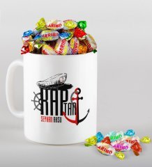 Kişiye Özel Kaptan Kupa ve Haribo Şeker Hediye Seti-2