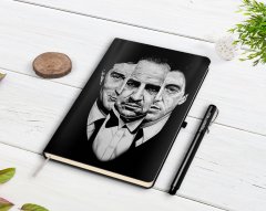 Kişiye Özel Godfather Baba Tasarımlı Siyah Defter ve Kalem Hediye Seti-5
