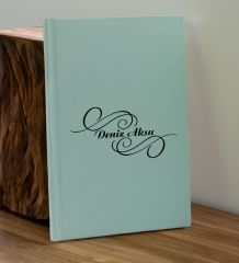 BK Gift Kişiye Özel İsimli Su Yeşili Defter ve Yeşil Cam Matara Hediye Seti-3, Sevgiliye Hediye, Arkadaşa Hediye, Yeni İş Hediyesi