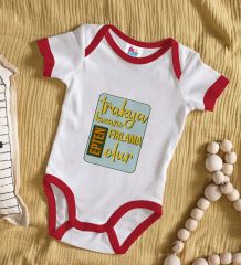 BK Kids Trakya Kızanı Tasarımlı Kırmızı Bebek Body Zıbın-3