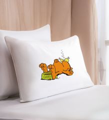 BK Gift Kişiye Özel Eğlenceli Kedi Tasarrımlı Pamuklu Yastık Kılıfı ve Göz Bandı Uyku Seti-8, Tasarım Ev Tekstili, Uyku Bandı, Ev Hediyesi