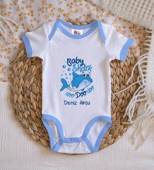 BK Kids Kişiye Özel Mavi Bebek Body Zıbın - Model 15