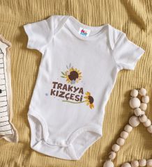 BK Kids Trakya Kızçesi Tasarımlı Beyaz Bebek Body Zıbın-2