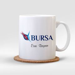 Kişiye Özel Bursa Beyaz Kupa Bardak - 002