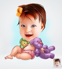 Kişiye Özel Bebek Tasarımlı Dijital Karikatür-2