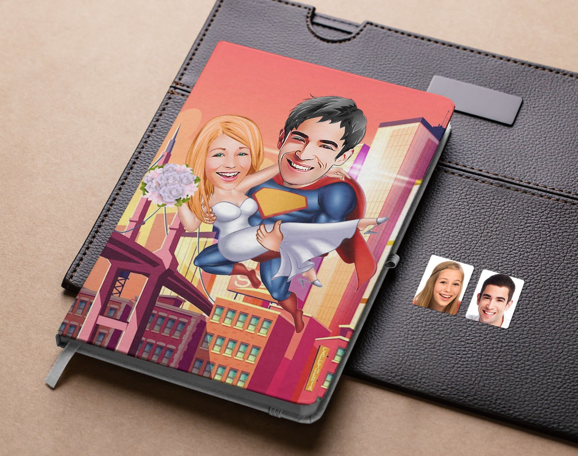 Bk Gift Kişiye Özel Sevgililer Karikatürlü Beyaz Defter-92 , Arkadaşa Hediye , Sevgiliye Hediye