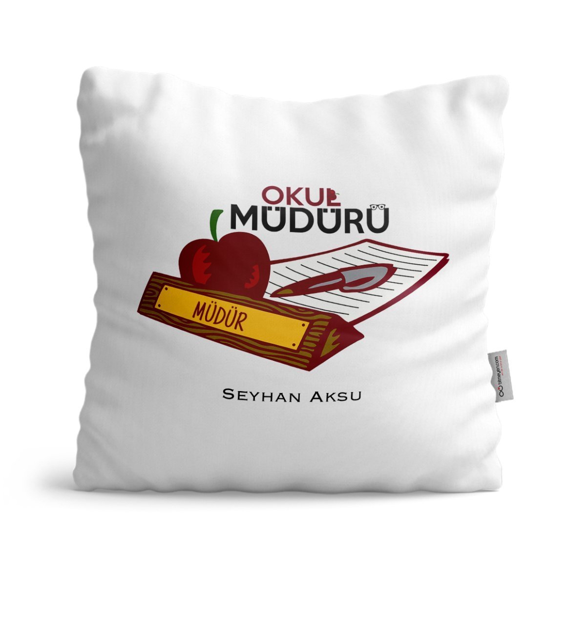 Kişiye Özel Okul Müdürü Saten Yastık - 1
