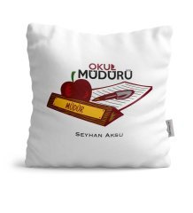 Kişiye Özel Okul Müdürü Saten Yastık - 1
