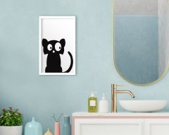 BK Home Banyo Dekoratif Ahşap Beyaz Çerçeveli Tablo-2