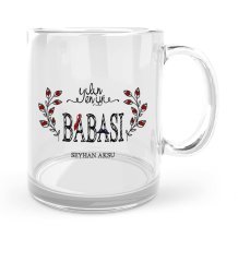 Kişiye Özel Yılın En İyi Babası Cam Kupa Bardak - 3