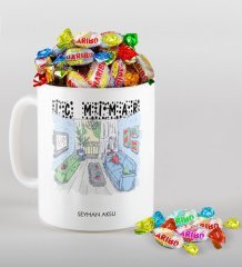 Kişiye Özel İç Mimar Kupa ve Haribo Şeker Hediye Seti-3