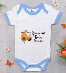 BK Kids Kişiye Özel Mavi Bebek Body Zıbın - Model 13