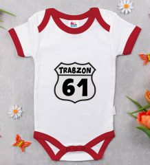 BK Kids Trabzon Tasarımlı Kırmızı Bebek Body Zıbın-1