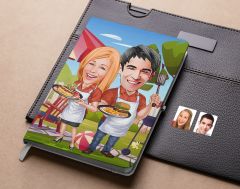 Bk Gift Kişiye Özel Sevgililer Karikatürlü Beyaz Defter-57 , Arkadaşa Hediye , Sevgiliye Hediye