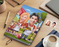 Bk Gift Kişiye Özel Sevgililer Karikatürlü Beyaz Defter-57 , Arkadaşa Hediye , Sevgiliye Hediye