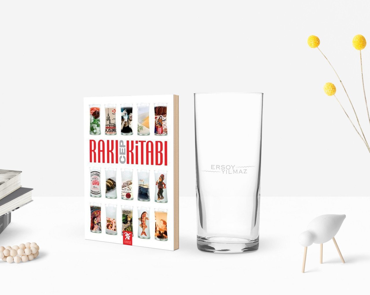 Kişiye Özel İsimli Rakı Bardağı ve Rakı Cep Kitabı Hediye Seti-1