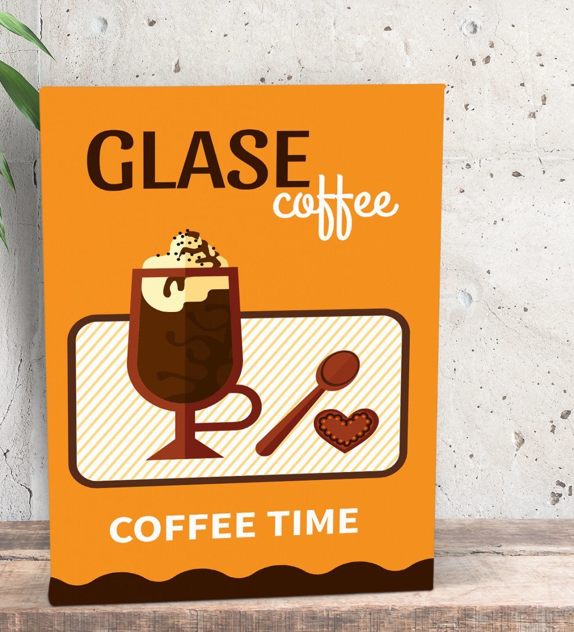 BK Gift Coffe Tasarımlı Dekoratif Mini Kanvas Tablo 15x20cm-9