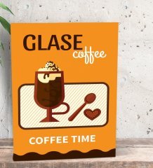 BK Gift Coffe Tasarımlı Dekoratif Mini Kanvas Tablo 15x20cm-9