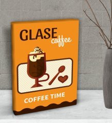 BK Gift Coffe Tasarımlı Dekoratif Mini Kanvas Tablo 15x20cm-9