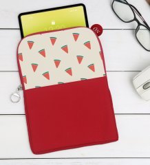 BK Gift Karpuz Tasarımlı Taşınabilir Koruyucu Tablet Kılıfı & Organizer Çanta - Kırmızı-1