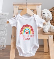 BK Kids İsimli Little Sister Tasarımlı Bebek Body Zıbın - Model 1