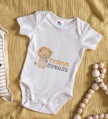 BK Kids Trakya Kızanı Tasarımlı Beyaz Bebek Body Zıbın-2