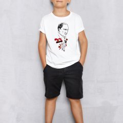 Kişiye Özel 23 Nisan Tasarımlı Beyaz Çocuk Tişört - E13