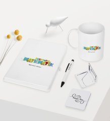 Kişiye Özel Matematik Öğretmeni Temalı Beyaz Defter Kalem Kupa Ayna Seti - 2