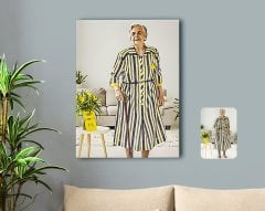 Kişiye Özel Tam Boy Büyükanne Karikatürlü Kanvas Tablo 50x70cm-1