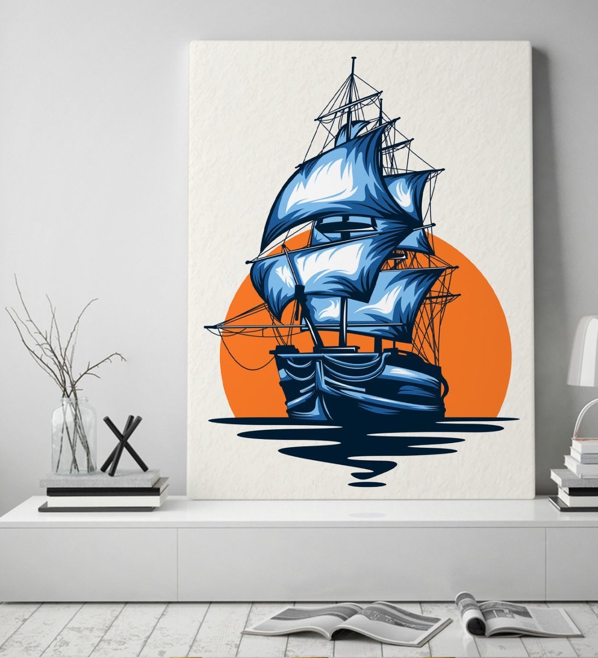 BK Gift Gemi Tasarımlı Kanvas Tablo 50x70cm-1