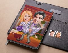 Bk Gift Kişiye Özel Sevgililer Karikatürlü Beyaz Defter-56 , Arkadaşa Hediye , Sevgiliye Hediye