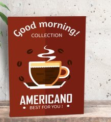 BK Gift Coffe Tasarımlı Dekoratif Mini Kanvas Tablo 15x20cm-8