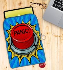 BK Gift Pop Art Tasarımlı Taşınabilir Koruyucu Tablet Kılıfı & Organizer Çanta - Mavi-16