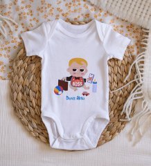 BK Kids İsimli Little Boss Tasarımlı Bebek Body Zıbın - Model 1