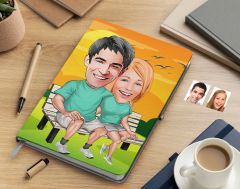 Bk Gift Kişiye Özel Sevgililer Karikatürlü Beyaz Defter-55 , Arkadaşa Hediye , Sevgiliye Hediye