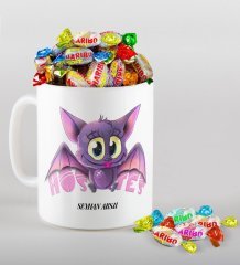 Kişiye Özel Hostes Kupa ve Haribo Şeker Hediye Seti-3
