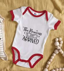 BK Kids The Princess Has Arrived Tasarımlı Kırmızı Bebek Body Zıbın-1