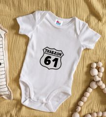 BK Kids Trabzon Tasarımlı Beyaz Bebek Body Zıbın-1