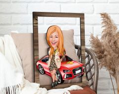 BK Gift Kişiye Özel Kadın Patron Karikatürlü 3D Ahşap Tablo, Sevgiliye Hediye, Arkadaşa Hediye, Yıl Dönümü Hediyesi, Doğum Günü Hediyesi-2