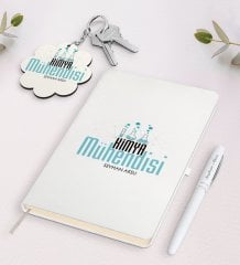 Kişiye Özel Kimya Mühendisi Beyaz Defter Kalem Ve Anahtarlık Hediye Seti-1