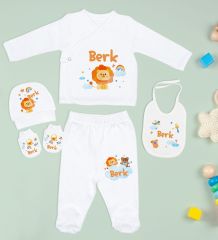 BK Kids Kişiye Özel Mavi Hastane Çıkışı, Kirpi Pelüş Oyuncak, Yeni Doğan Bebek Giyim Hediyesi, 9 Parça Bebek Hediye Seti-2