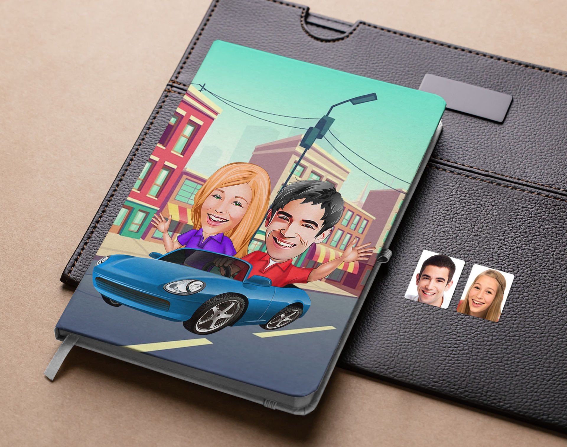 Bk Gift Kişiye Özel Sevgililer Karikatürlü Beyaz Defter-52 , Arkadaşa Hediye , Sevgiliye Hediye