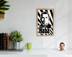 Kişiye Özel Godfather Baba Silüet Tasarımlı Dekoratif Retro Ahşap Tablo-1