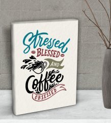 BK Gift Coffe Tasarımlı Dekoratif Mini Kanvas Tablo 15x20cm-3