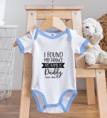 BK Kids Kişiye Özel Mavi Bebek Body Zıbın - Model 4