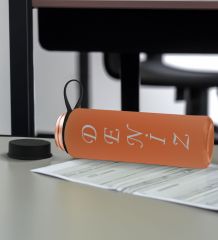 BK Gift Kişiye Özel İsimli Turuncu Defter ve Somon Cam Matara Hediye Seti-1, Sevgiliye Hediye, Arkadaşa Hediye, Yeni İş Hediyesi