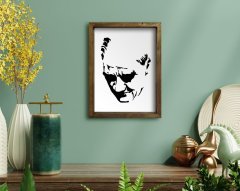 BK Home Atatürk Tasarımlı Doğal Masif Ahşap Çerçeveli Tablo 45x65cm-45
