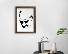 BK Home Atatürk Tasarımlı Doğal Masif Ahşap Çerçeveli Tablo 45x65cm-45